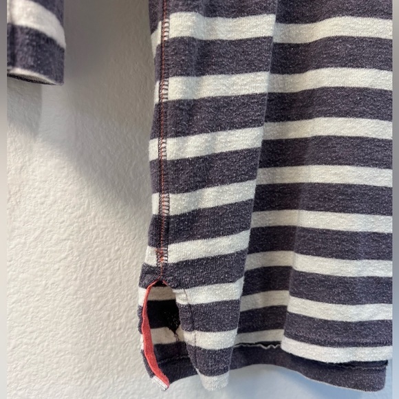 Striped Three Quarter Sleeve Off The Shoulder Tee - Picture 7 of 8